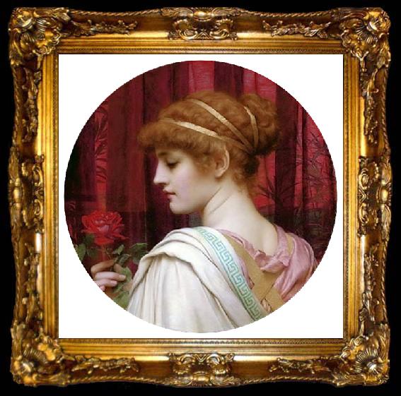 framed  John William Godward Chloris  A Summer Rose, ta009-2